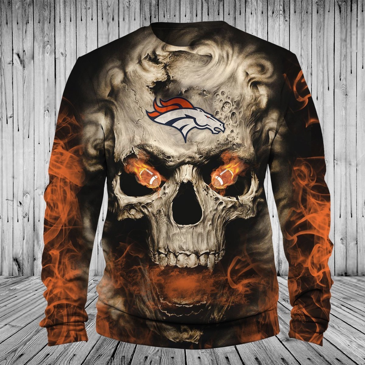 BRONCOS HOODIE 3D SKULL20