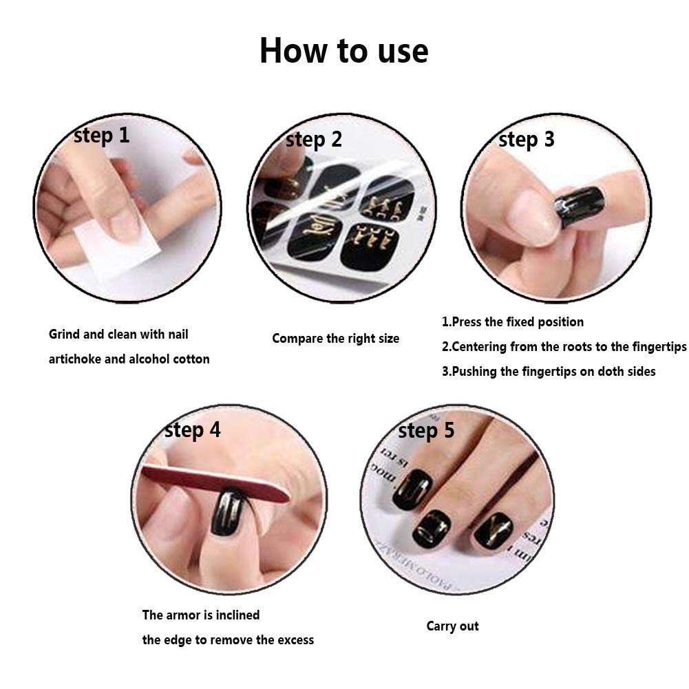 Glitter Nail Self Decals(SET OF 2 PCS)