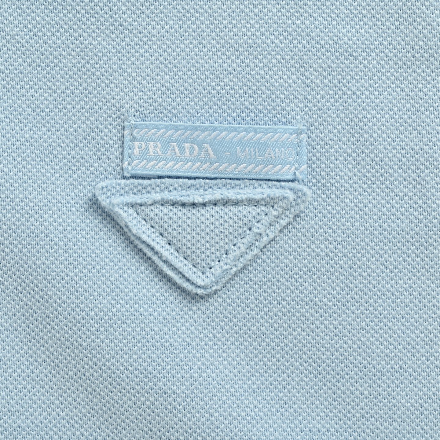 Prada 25ss jersey patch fake two-piece Polo short sleeve