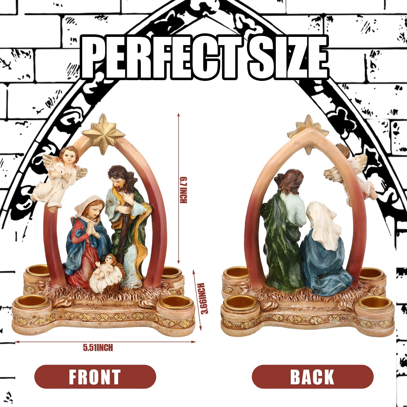 🔥ON SALE🔥Christmas Nativity Scene Candle Holder