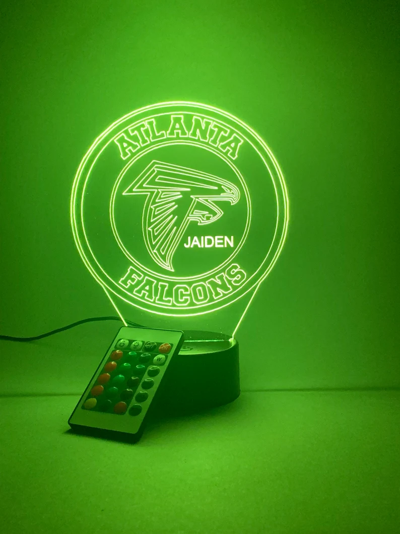 ATLANTA FALCONS 3D LAMP PERSONALIZED