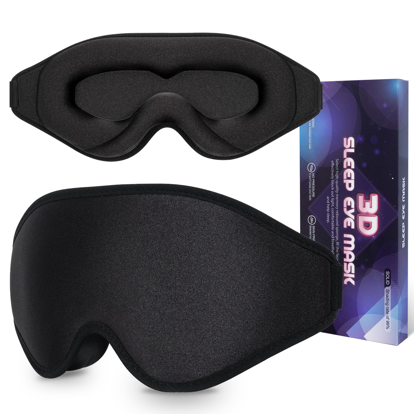 💤Sleep Mask 3D Eye Mask, 100% Block Out Light🌒