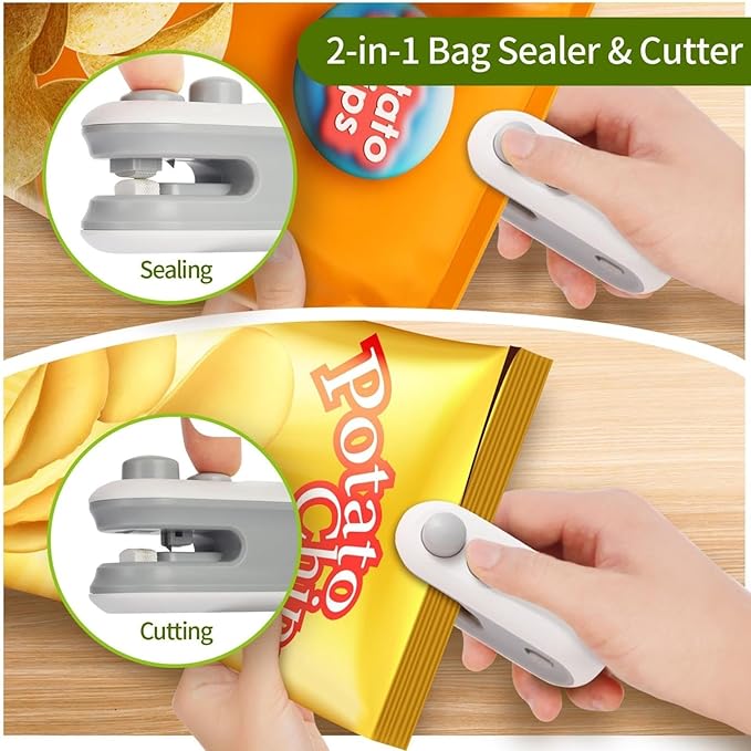 Mini 2-in-1 Rechargeable Magnetic Snack Sealer Household Mini Sealing Machine