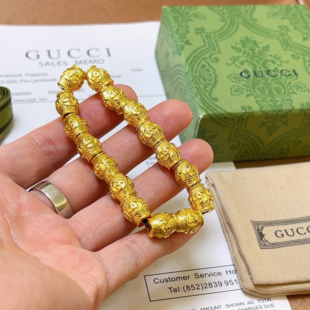 Gucci Gold Beaded Bracelet
