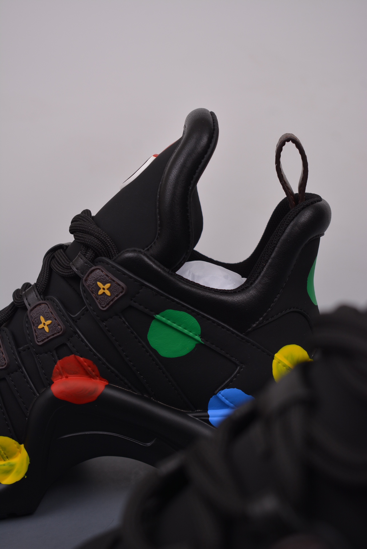 Louis Vuitton Archlight Sneakers Black Brown Rainbow Dots
