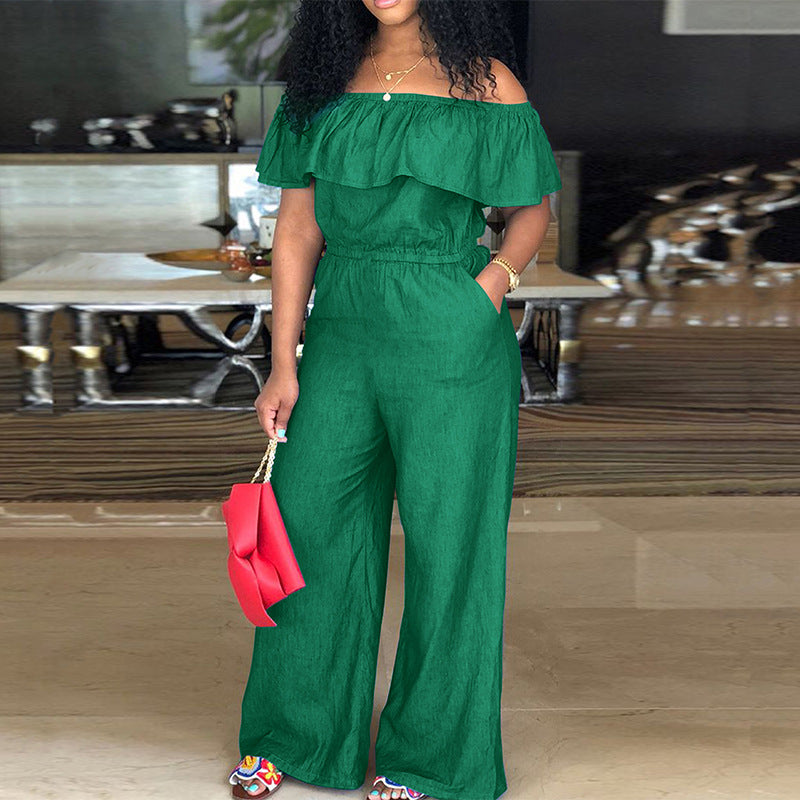 Plus Size Women Clothes Autumn Shawl Jumpsuit