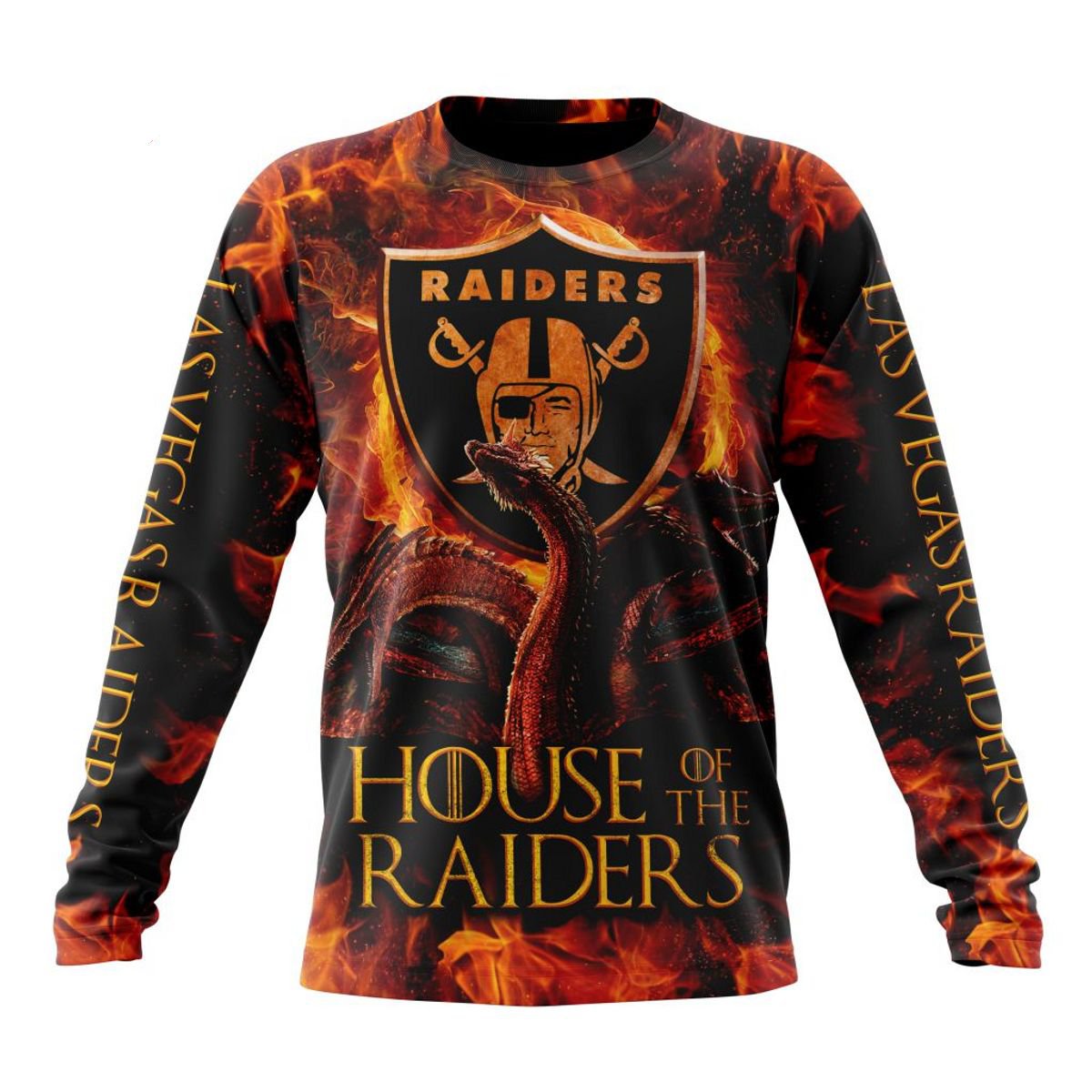 LAS VEGAS RAIDERS GAME OF THRONES – HOUSE OF THE RAIDERS 3D HOODIE