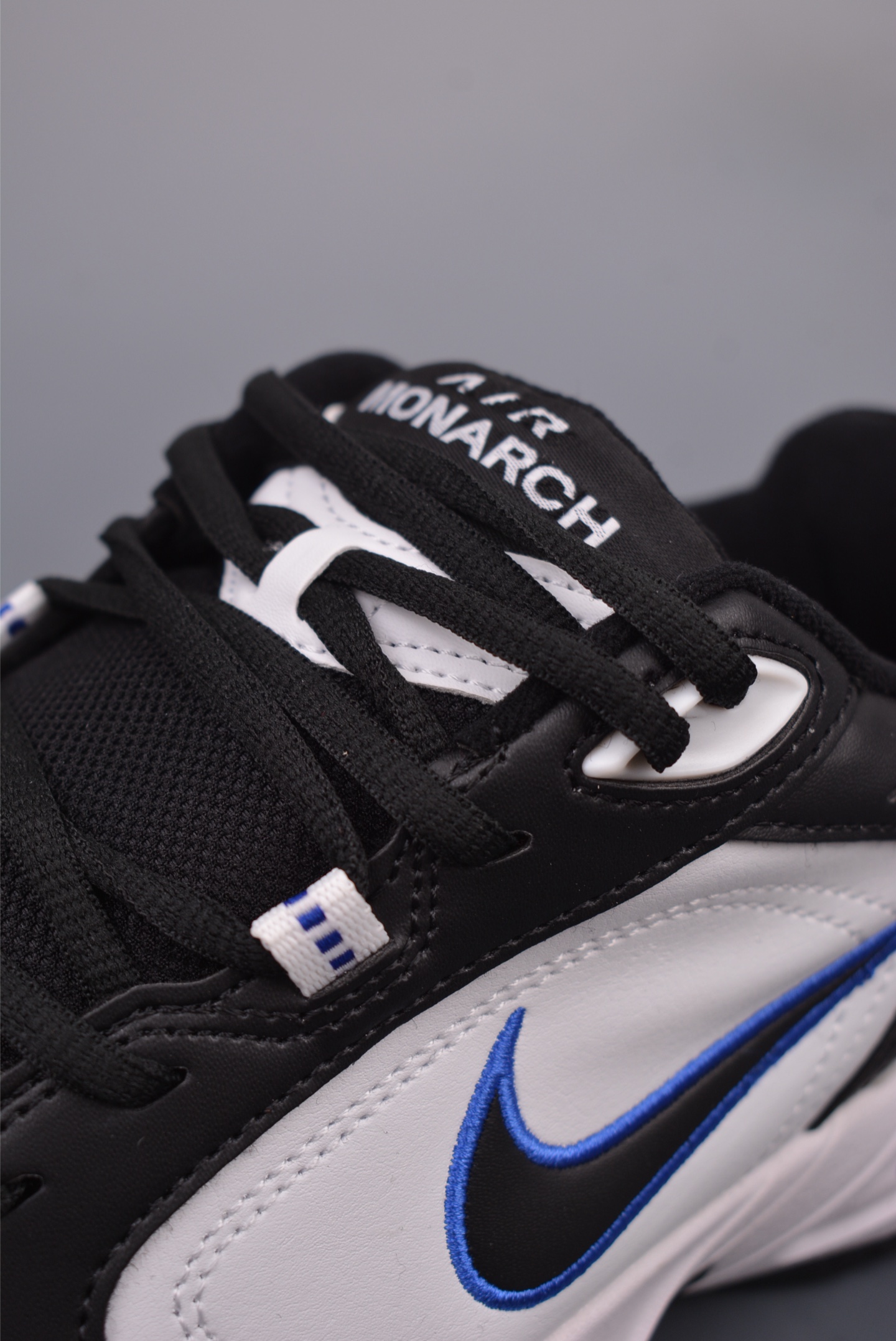 Nike Air Monarch IV Leather White Black Royal Blue 415445-002