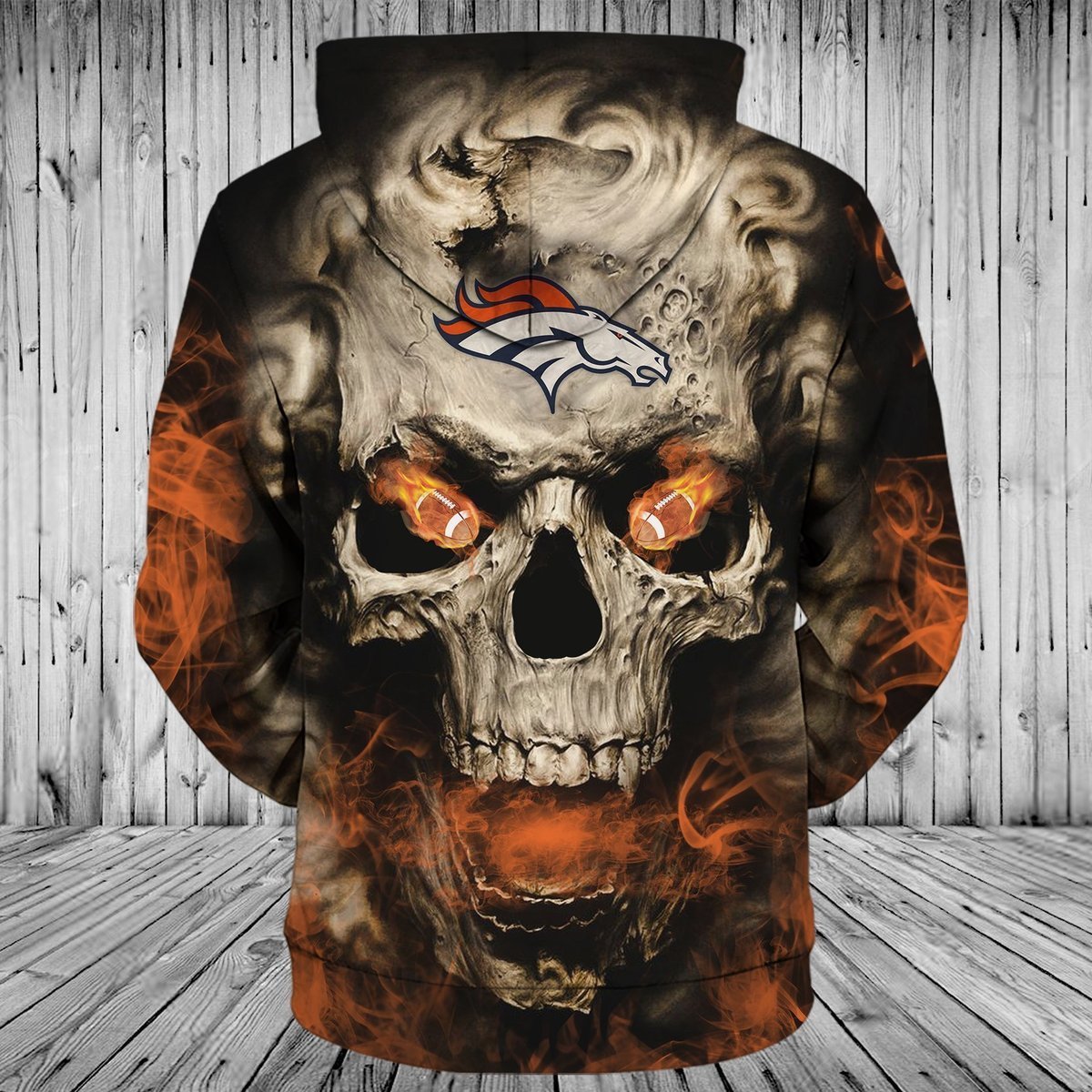 BRONCOS HOODIE 3D SKULL20