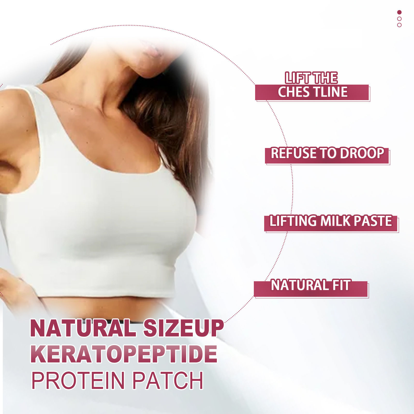 Natural Keratin peptide protein breast enhancement patch (4 Packs)
