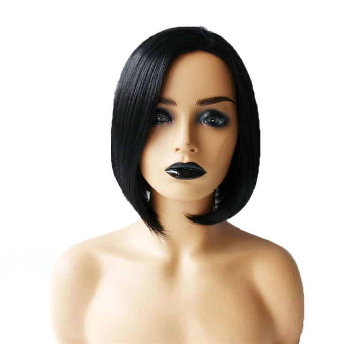 Luna Women Wig Asymmetrical Lovely Short Bob Straight for African American