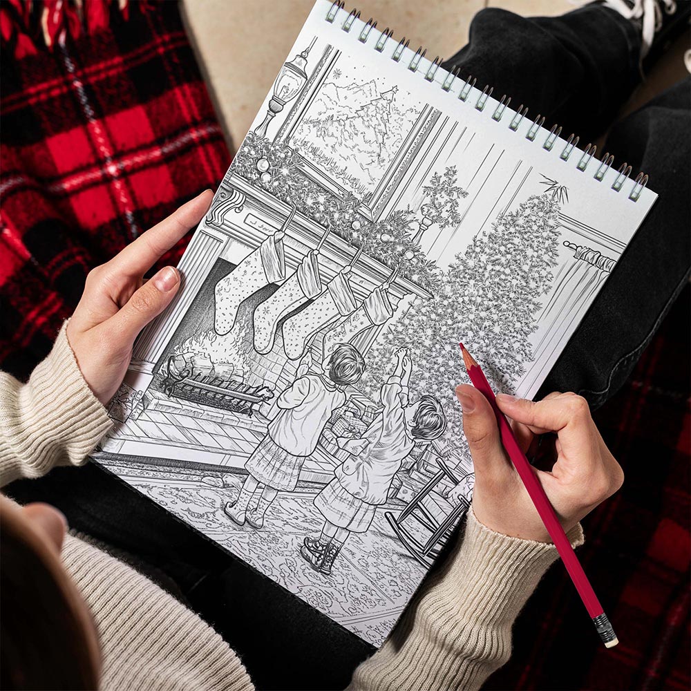 🎄CHRISTMAS ON SALE🔥Christmas Spiral Coloring Book