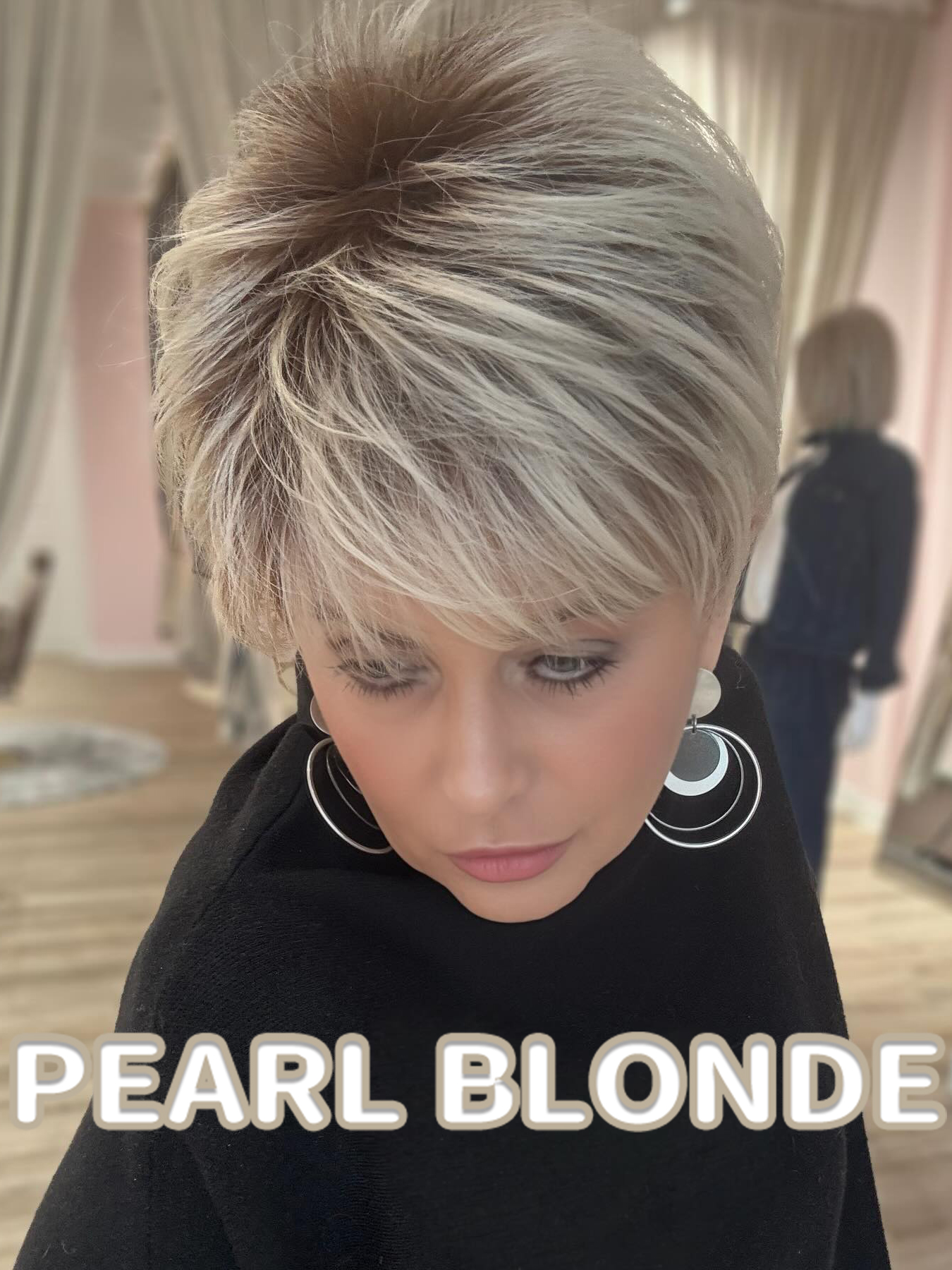 Feathered Pixie Wig With Tapered Cut