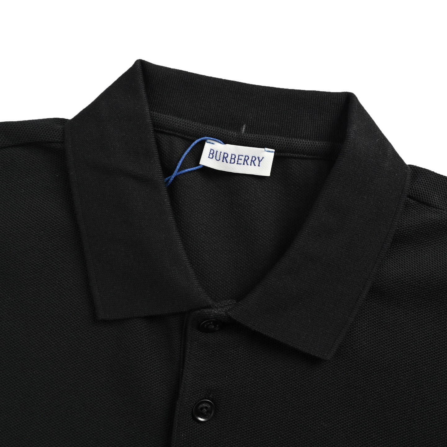 Burberry 25ss script signature letter embroidered Polo short sleeve