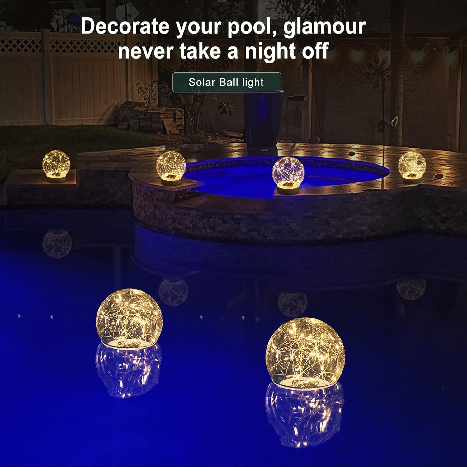 🔥On Sale🔥Updated Floating Pool Lights Solar Powered