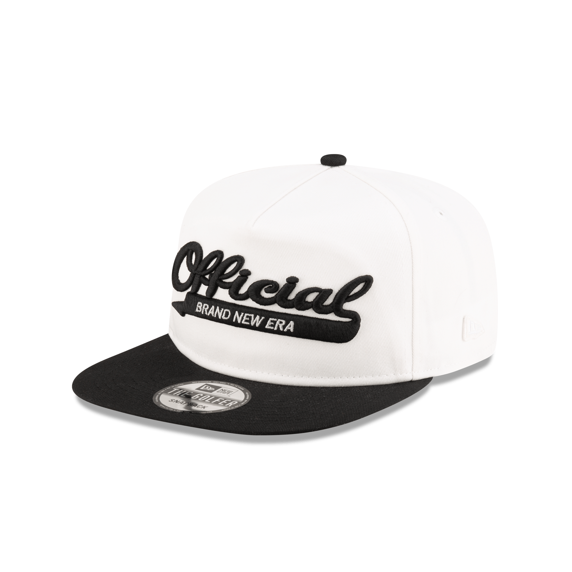 Official College White Golfer Snapback Hat