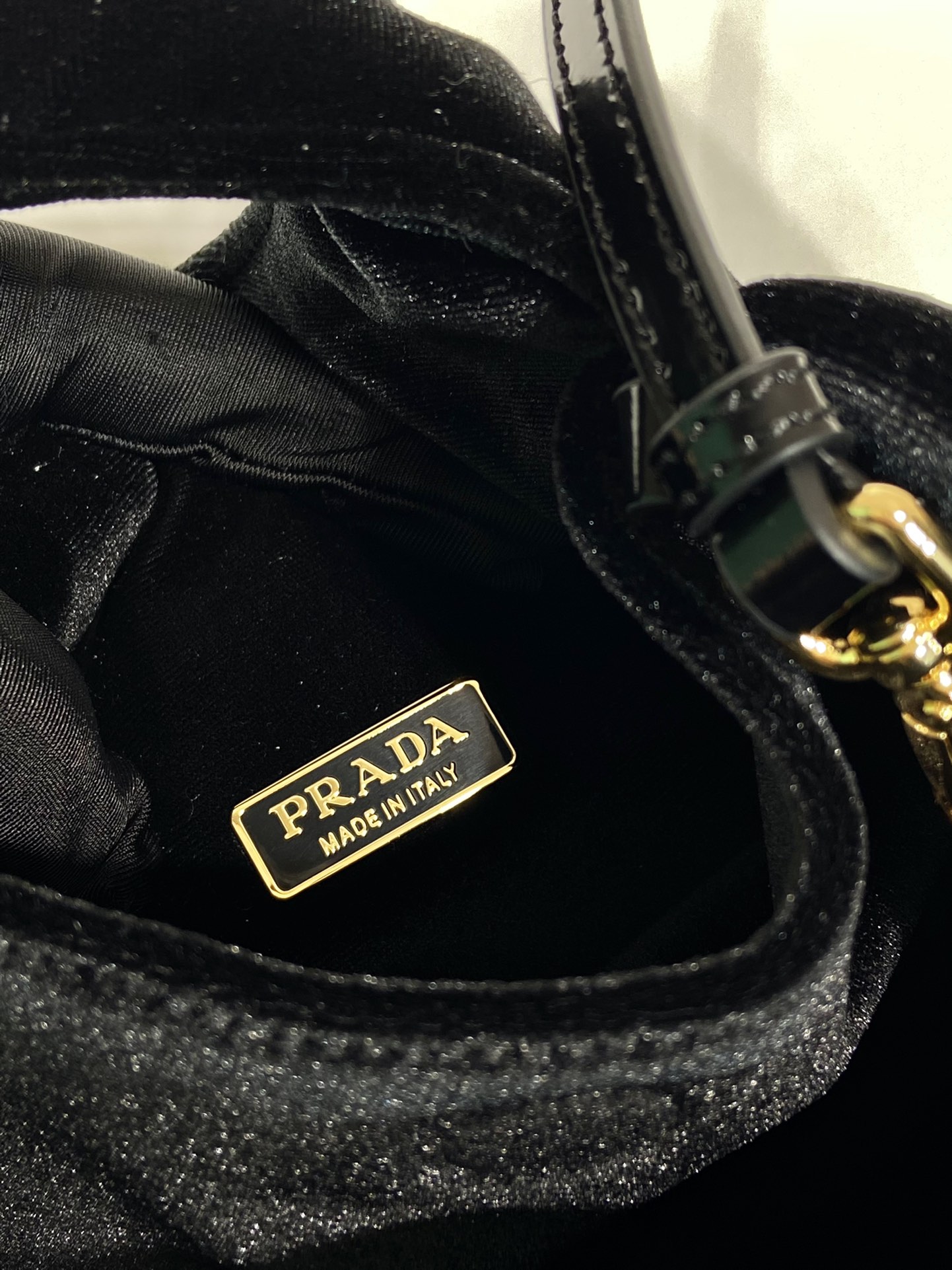Prada Velvet Bucket Bag 1BA410