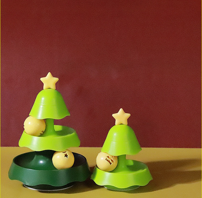 2024 Brand new cat toy Christmas tree carousel🔥（Special sale last day）