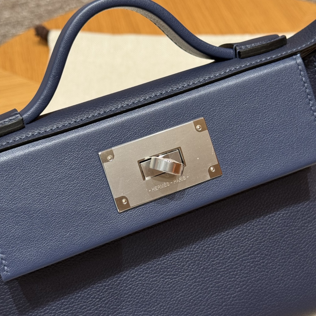 Hermes Kelly2424 73Blue saphir handbag (handmade custom)