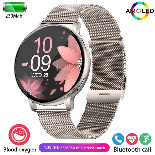 New women's smart watch Bluetooth call blood pressure blood oxygen heart rate monitor menstrual cycle waterproof smart watch