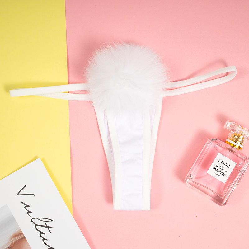 Rabbit Tail Fuzzy Ball G-string