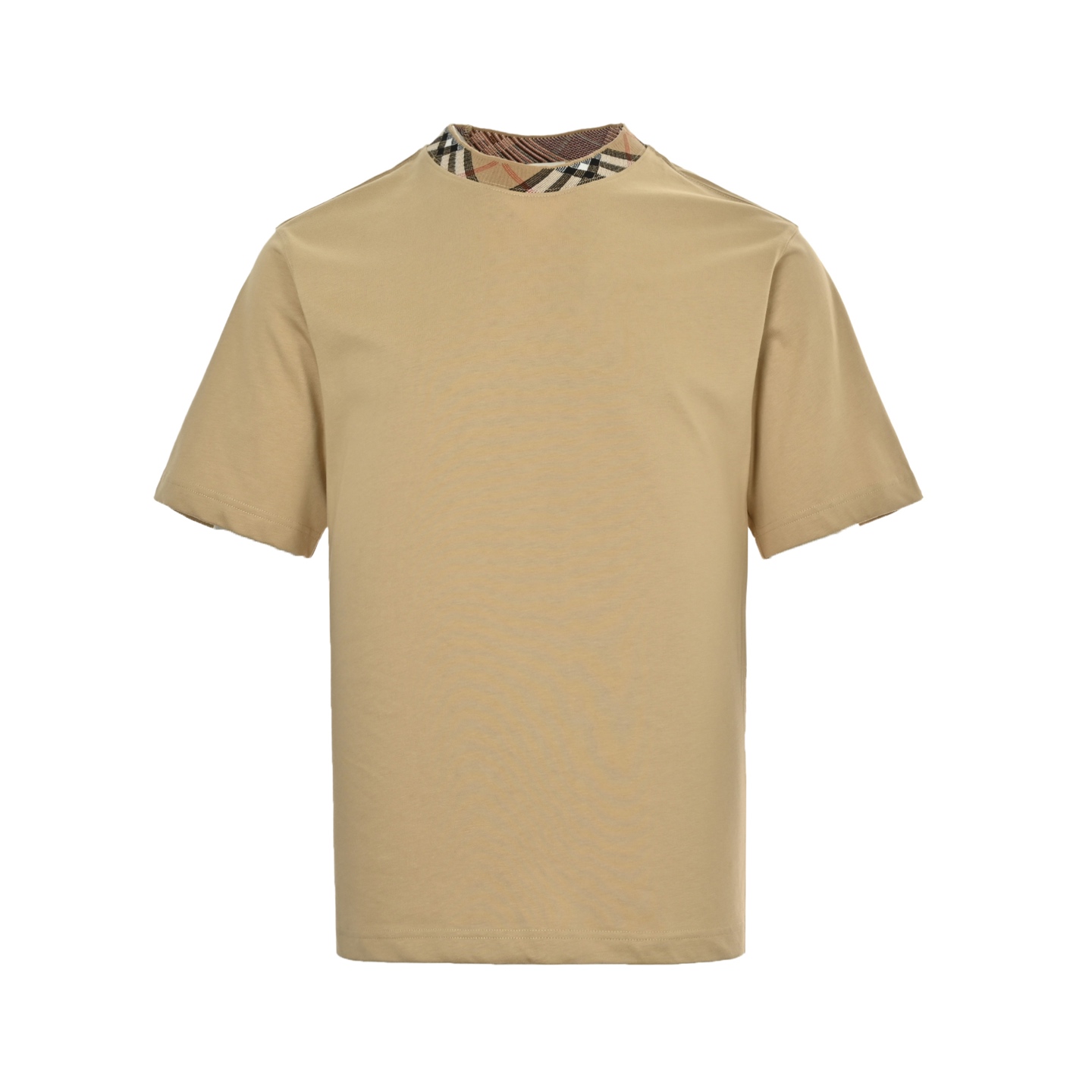 Burberry 25ss check collar patchwork short sleeves