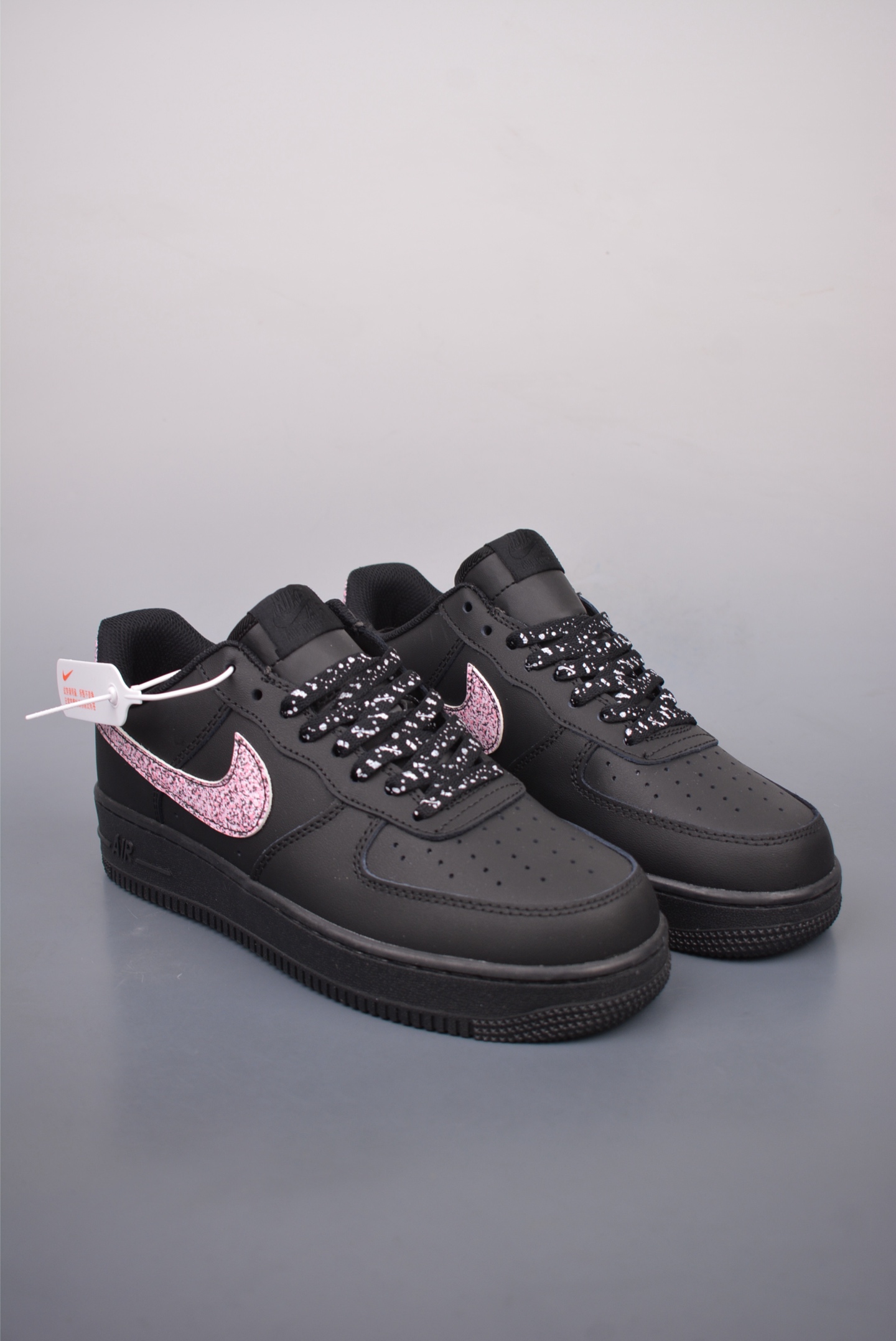 Nike Air Force 1’07 Low Leather Black Pink Hook CW2288-001