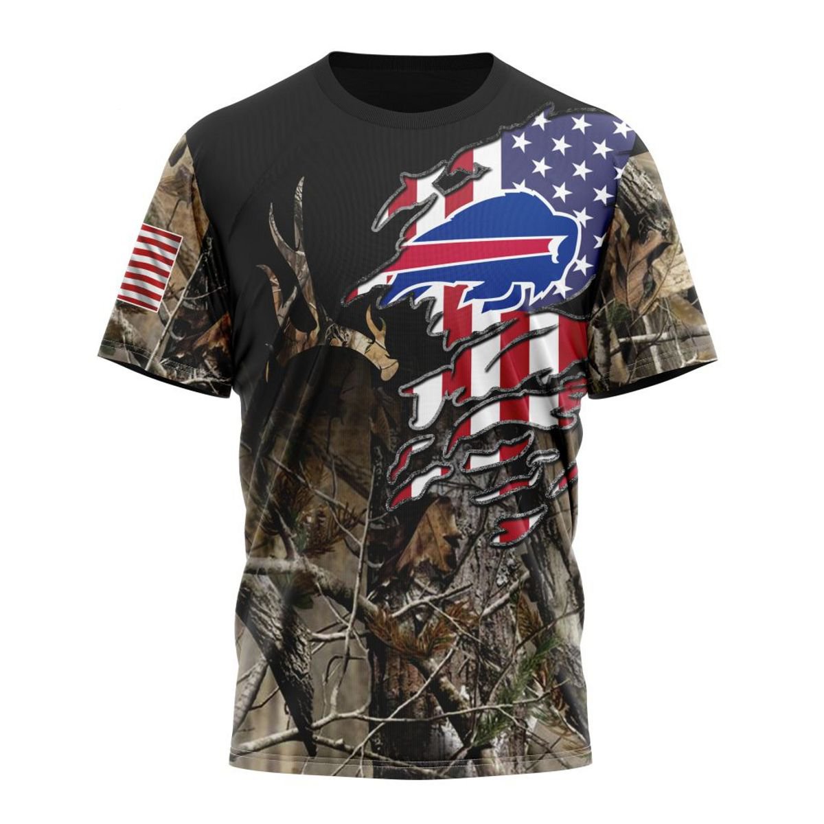 BUFFALO BILLS 3D HOODIE CAMO REALTREE HUNTING