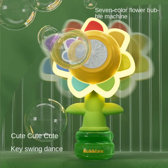 🌻Electric sunflower shakes head dancing bubble machine toys🌻