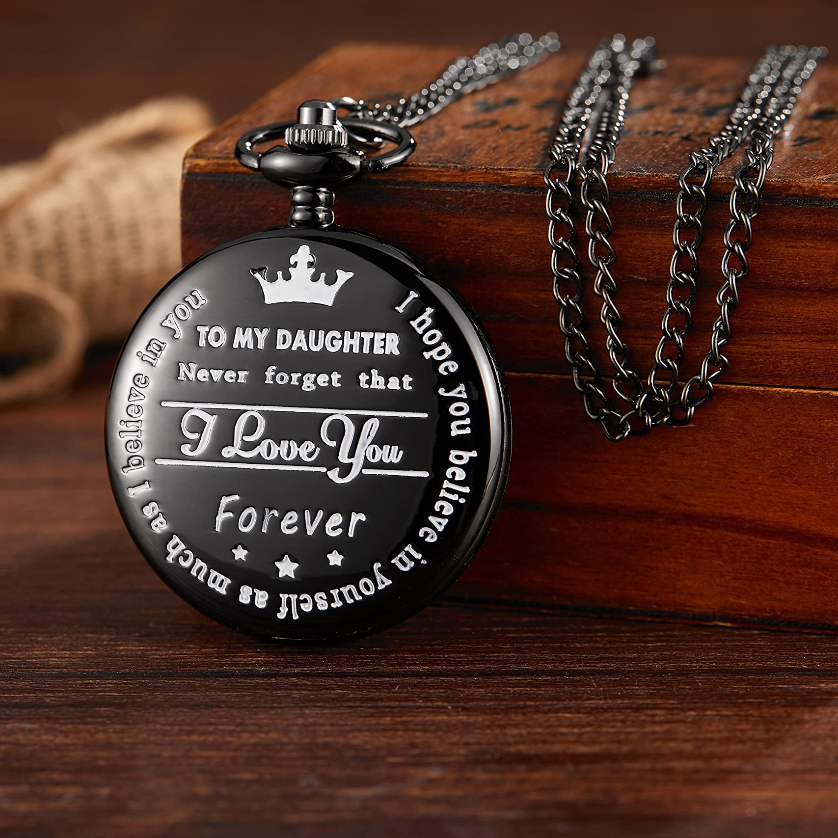 To My Son/Daughter Quartz Pocket Chain Watch