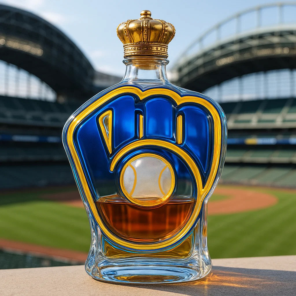 Milwaukee Brewers Whiskey Bottle