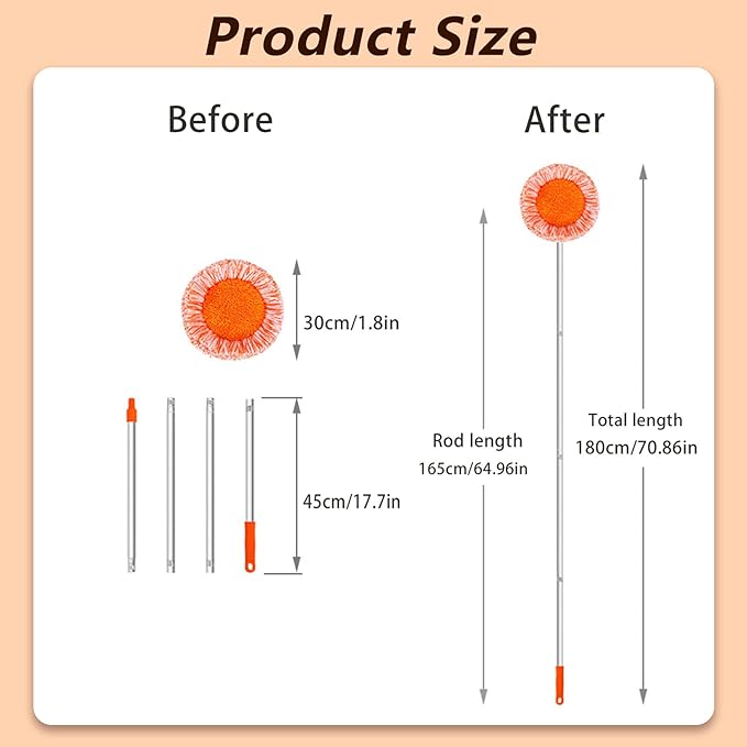 360° Rotatable Housework Cleaning Mop With Microfiber Mop Head  --BUY 2 SETS GET 15% OFF & FREE SHIPPING