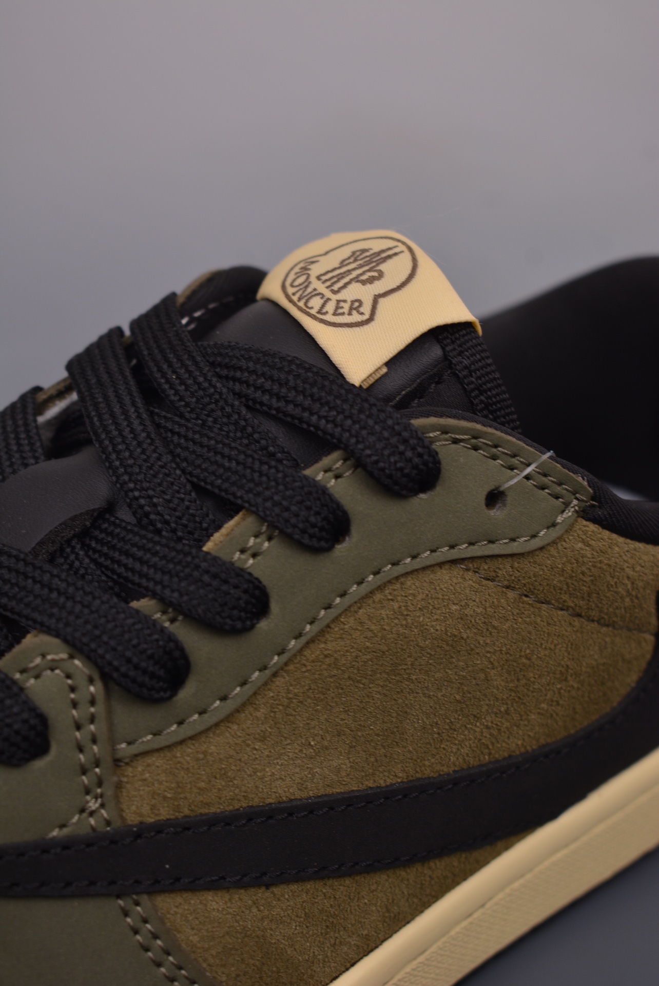 Moncler x Travis Scott x Air Jordan 1 Low OG SP Army Green Black CH6336-007