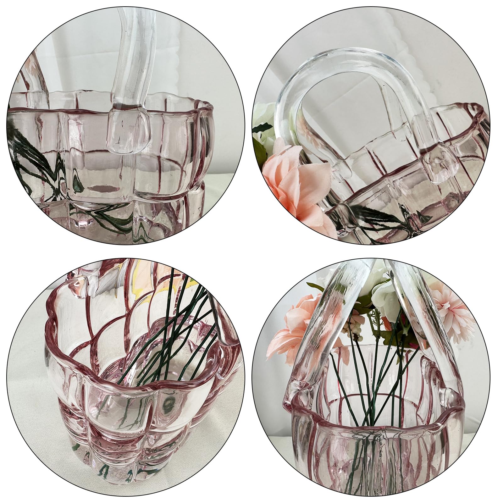 Elegant Handbag Vase for Exquisite Decor, Unique Glass Bag Vase with Fish Bowl Design