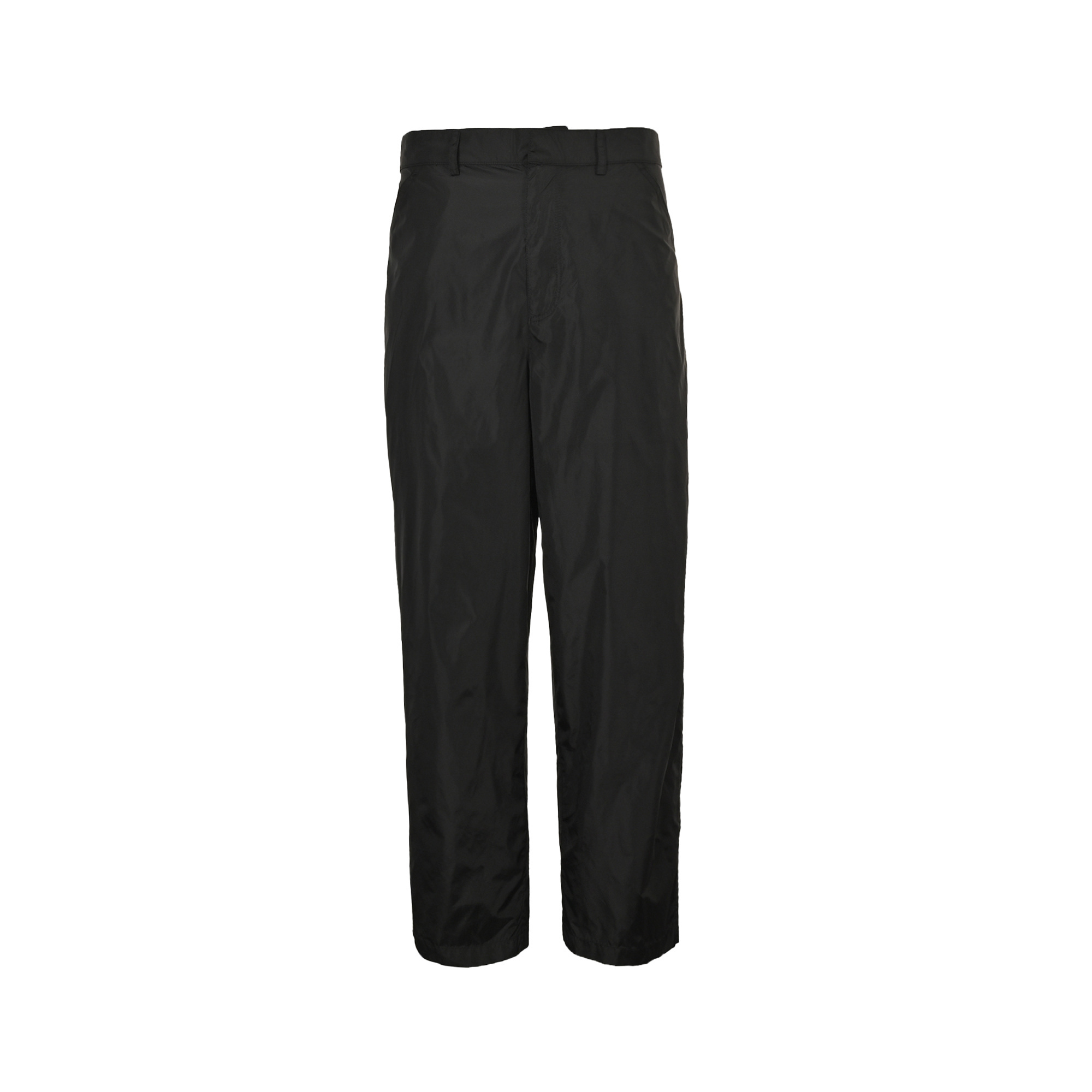 Prada 25Fw recycled nylon trousers with back flap pockets