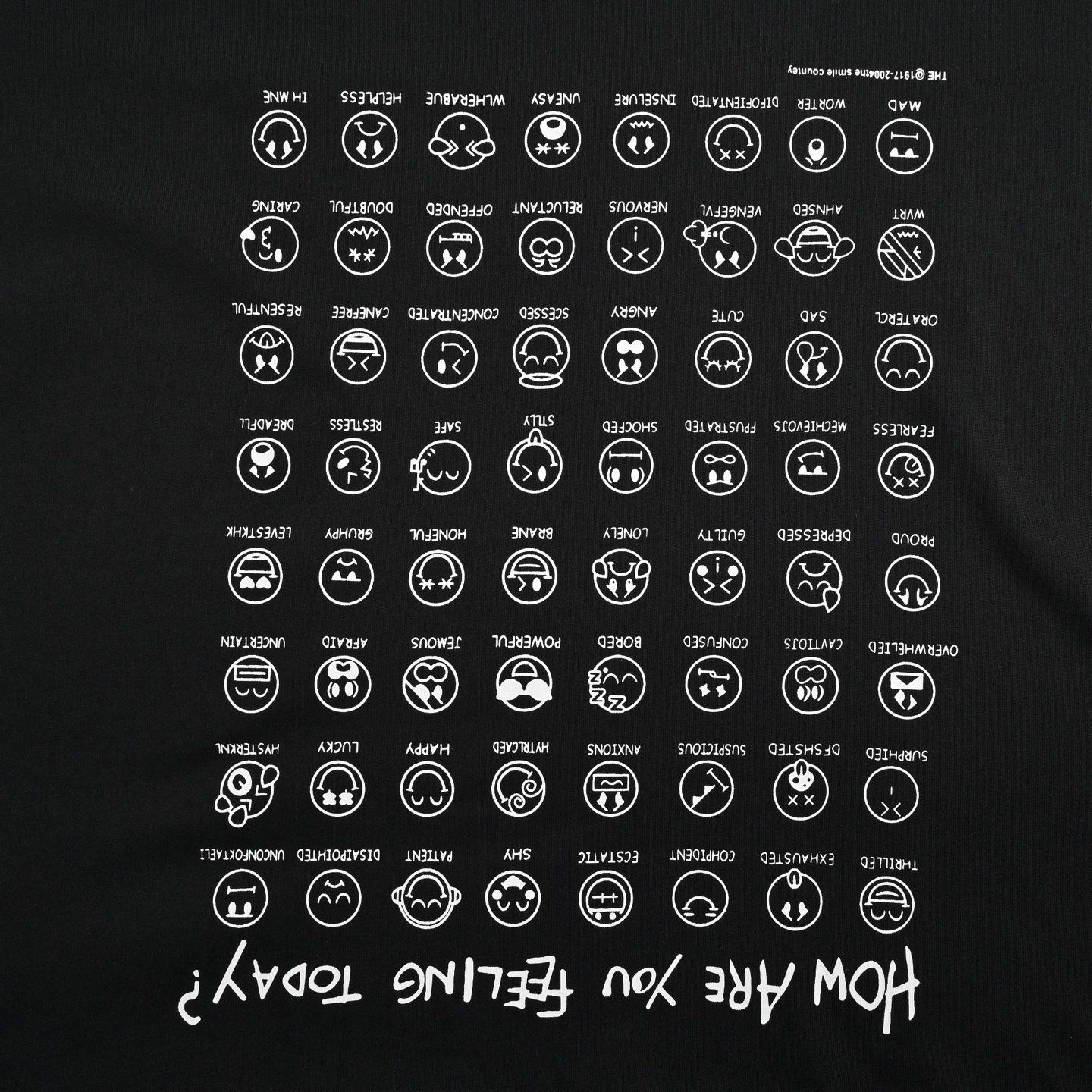 Balenciaga 25ss emoji print short sleeve