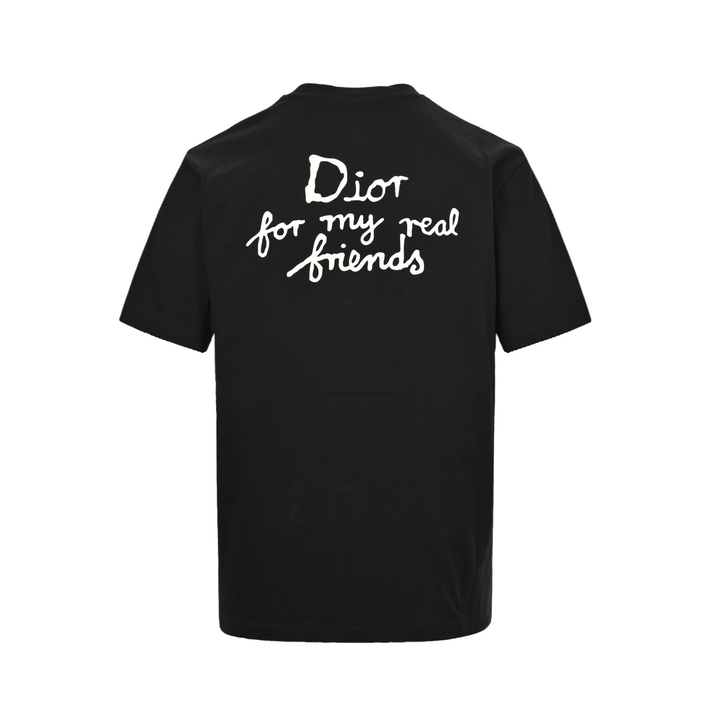 Dior 25ss front and back lettering foam print short sleeves