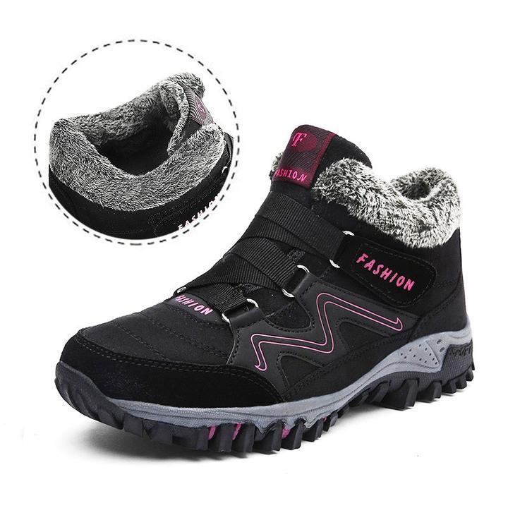 Women's Winter Thermal Villi Leather Platform Fashion High Top Boots