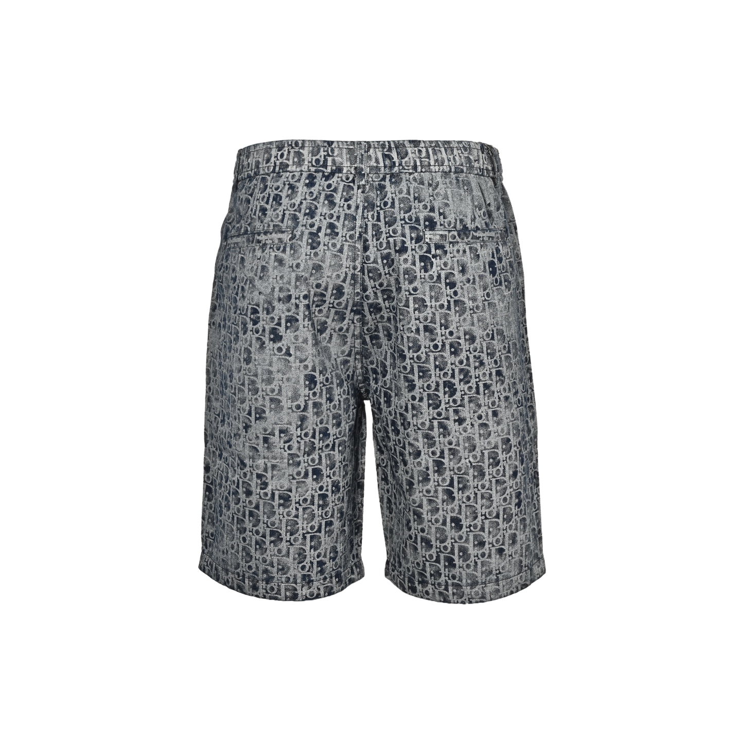 Dior 25ss jacquard all-over print distressed denim shorts