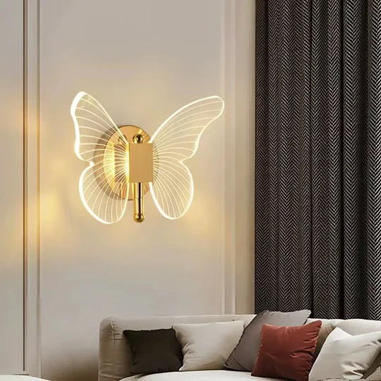 Butterfly LED Wall Light – Sleek Adjustable Lamp for Bedrooms