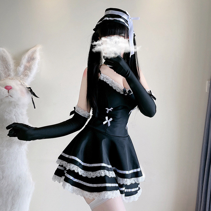 Gothic Lace Up Bow Lolita Dress