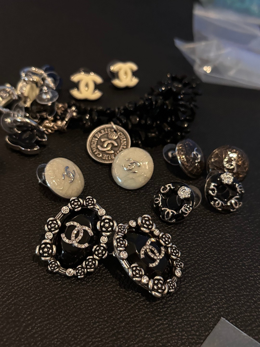Chanel Oval Vintage Stud Earrings
