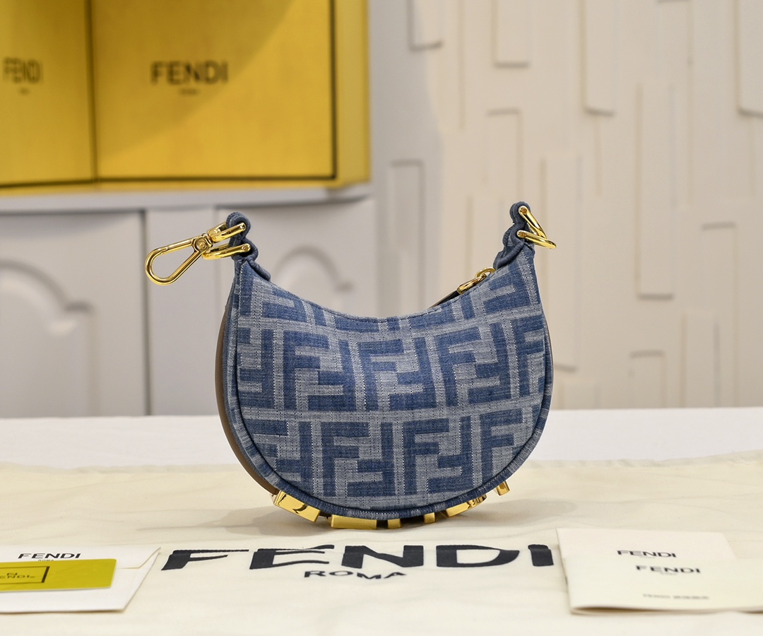 FENDI gray underarm mini bag 2186