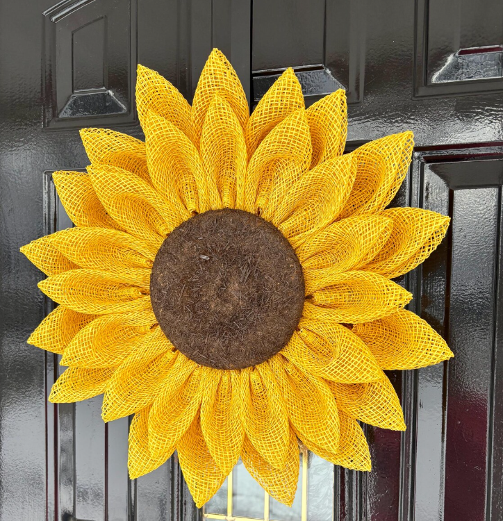 🔥[SAVE 50% OFF] 🌻45cm/18 Inch Handmade  Sunflower Wreath for Front Door 🌻BUY 2 FREE SHIPPING