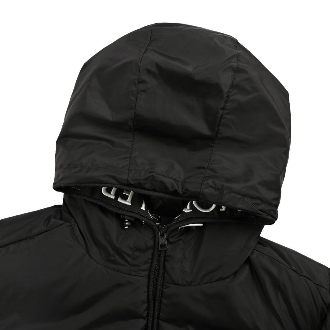 Moncler down jacket with embroidered logo on the lining