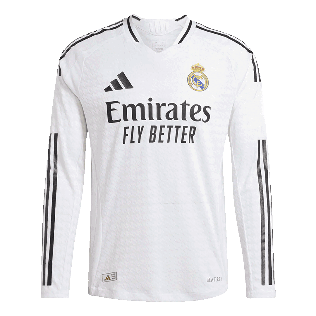 Authentic Real Madrid long-sleeved home football shirt 2024/25