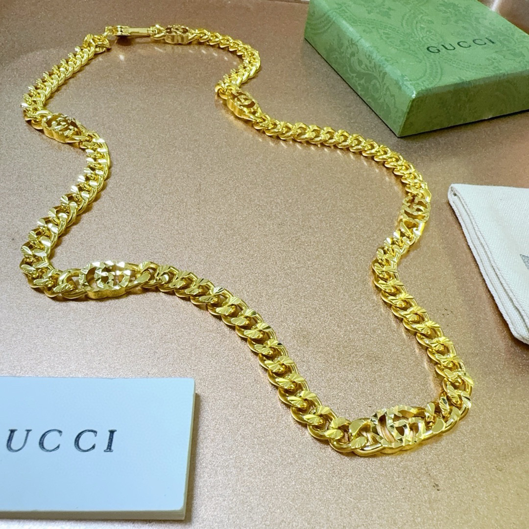 Gucci Anger Forest Double G Single Buckle Necklace
