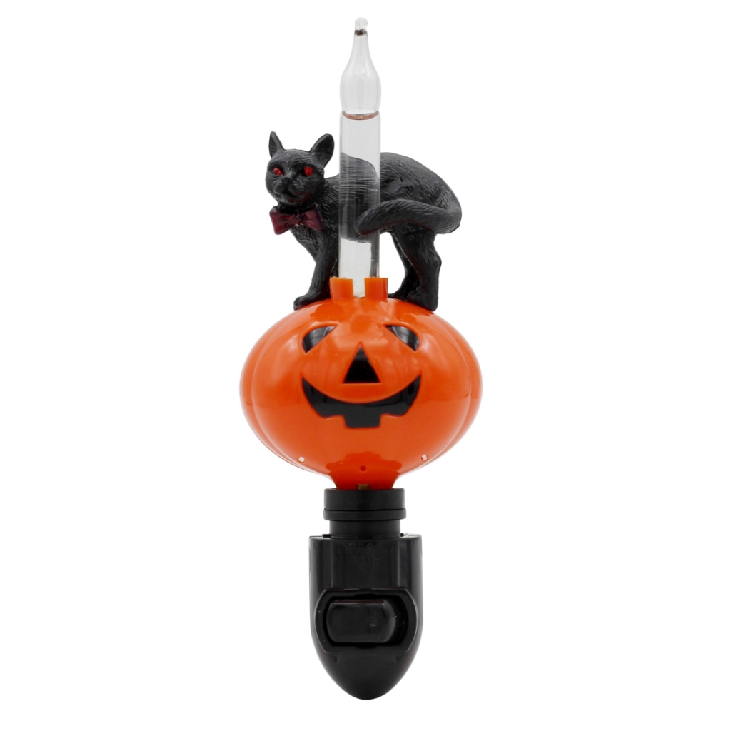 💥ON SALE💥Halloween Pumpkin Jack O' Lantern & Black Cat Bubble Night🎃💡