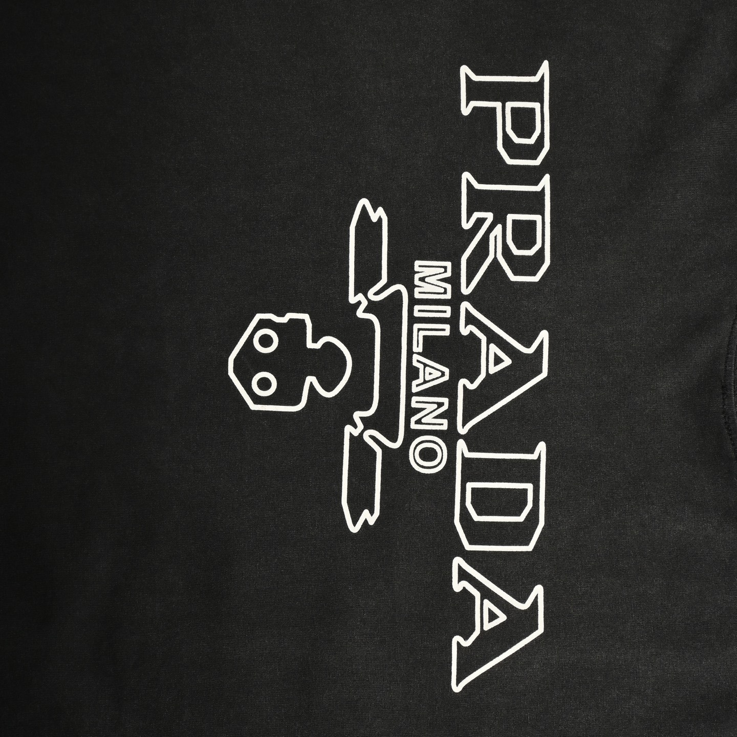Prada 25ss hollow letter print short sleeve