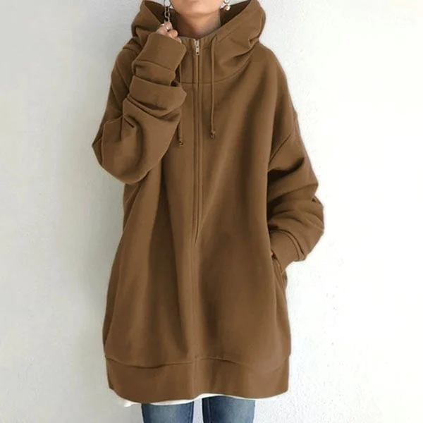 (🎁2024 New Year Hot Sale🎁)Women's Autumn/Winter Zipper Hooded Sweater